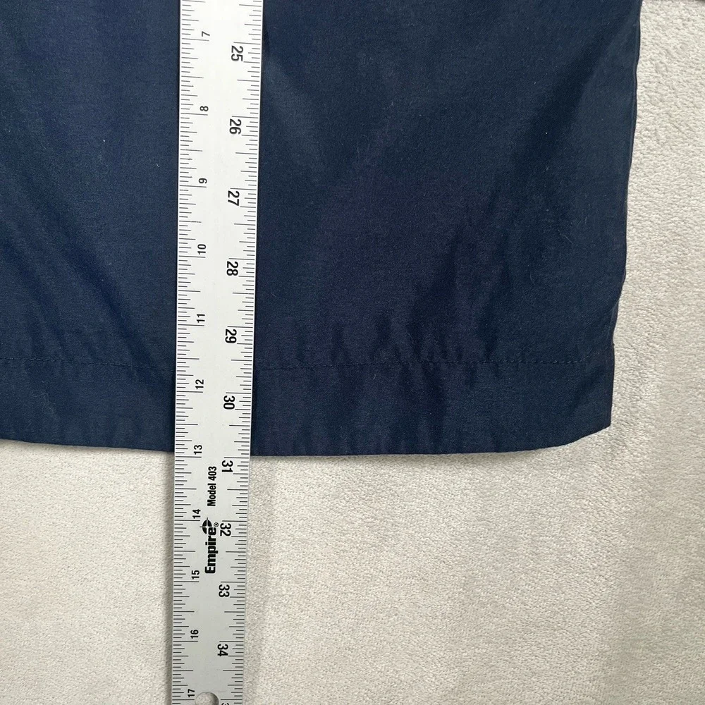 VTG Eddie Bauer Navy Blue Anorak Women's Small Hooded Jacket  Full Zip/Snap‎